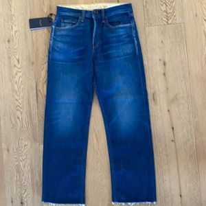 Rag and bone high rise ankle straight jeans